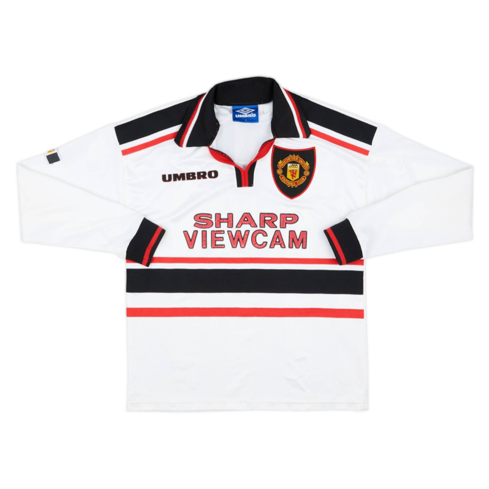 Maillot 1998-99 Manchester United FC Extérieur Manches longues